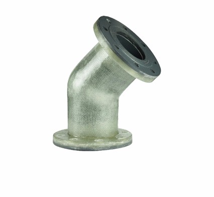 FRP/UPVC复合管件 法兰式45°弯头