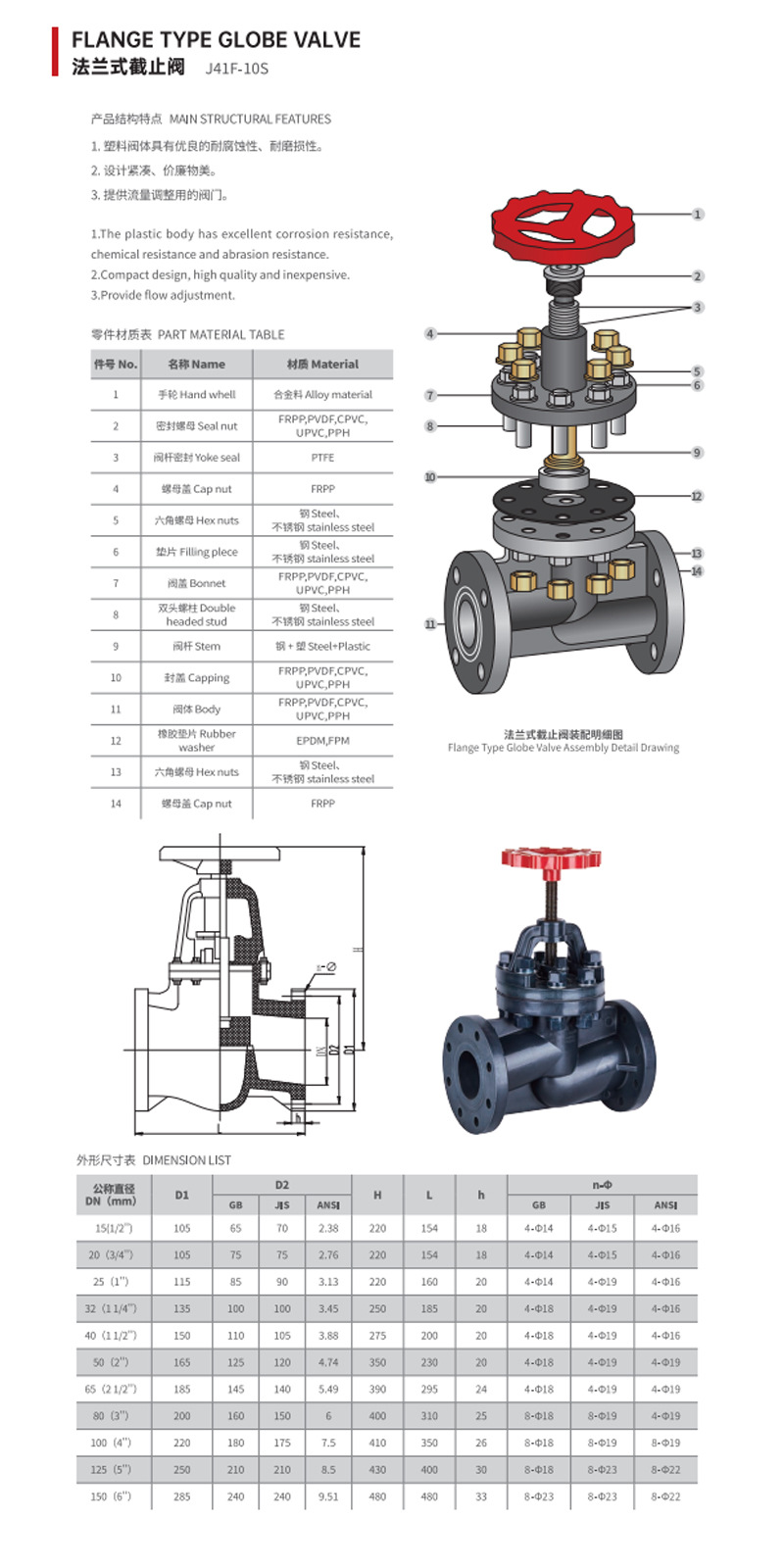 UPVC法兰式截止阀(图4) UPVC法兰式截止阀(图4)