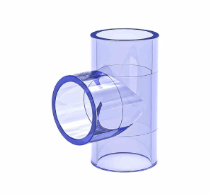 UPVC透明等径三通