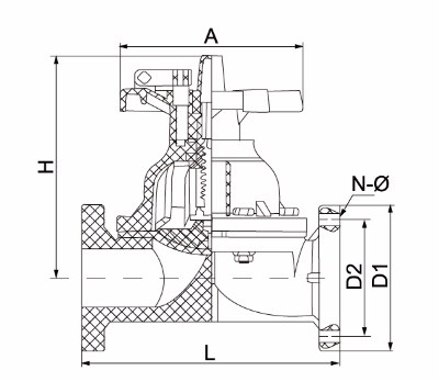 法兰式隔膜阀(图1)