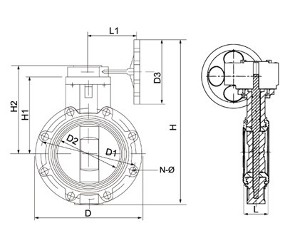 涡轮式蝶阀(图1)