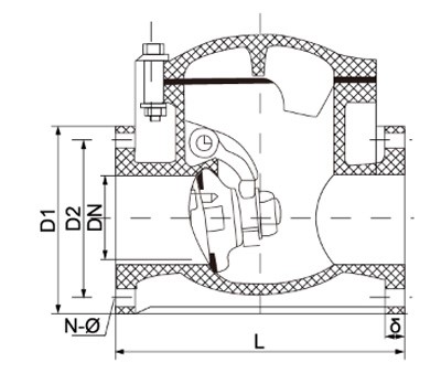 旋启式止回阀(图1)