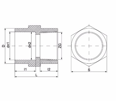 内螺纹接头 ANSI SCH80(图2)