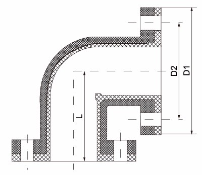法兰式90°弯头FRPUPVC(图2)