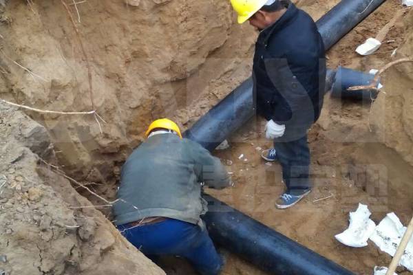 UPVC管道施工现场